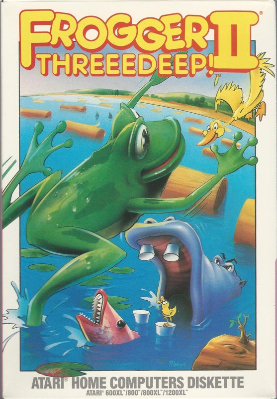 Frogger & Threshold box art for Commodore 64